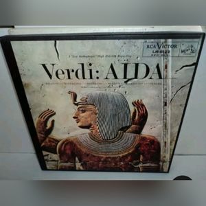 VERDI - AIDA COMPLETE 3LP BOX SET 1955 RCA 6122RED SEAL ROME OPERAHOUSE NM+